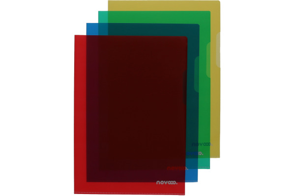 NOVOOO Pro Sichtmappen 120my A4 400197704 assortiert genarbt 10 Stück