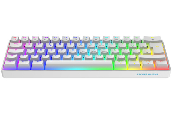 DELTACO Mechanical Keyboard DK470   GAM-175-W Hot-Swap,KTT Switches,White