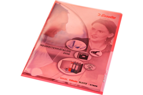LEITZ Sichtmappen Premium A4 41000025 rot, 0,15mm 100 Stück