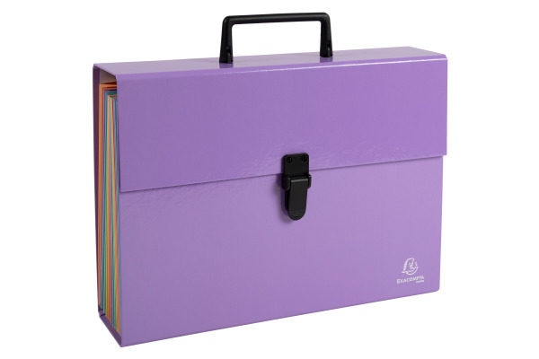 EXACOMPTA Fächermappe Aquarel A4 56765E mauve 18-teilig