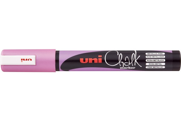 UNI-BALL Chalk Marker 1.8-2.5mm PWE-5M PI Metallic rosa