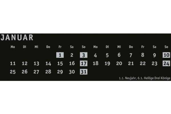 HEYE Bastelkalender 2027 22992+27 schwarz 21x29.7cm