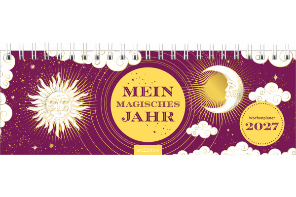 ARS EDITI Tischkalender 2027 13934 magisches Jahr DE 29.7x11.5cm