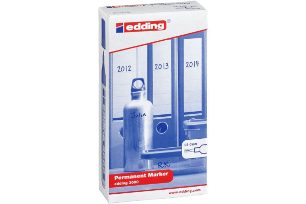 EDDING Permanent Marker 3000 1,5-3mm 3000-999 10 Farben ass.