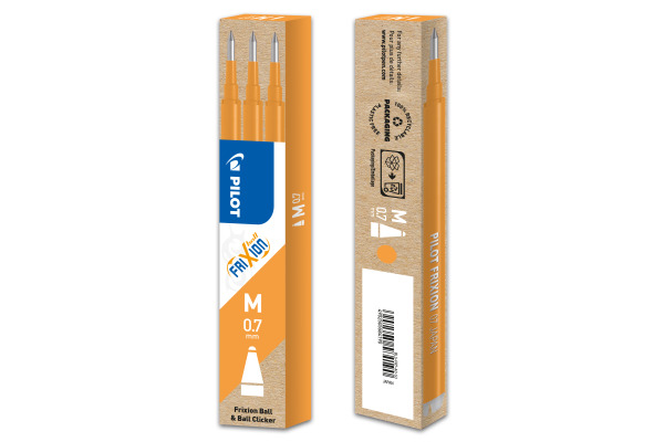 PILOT FriXion Refill 0.7mm BLSFR7AO apricot-orange 3 Stück