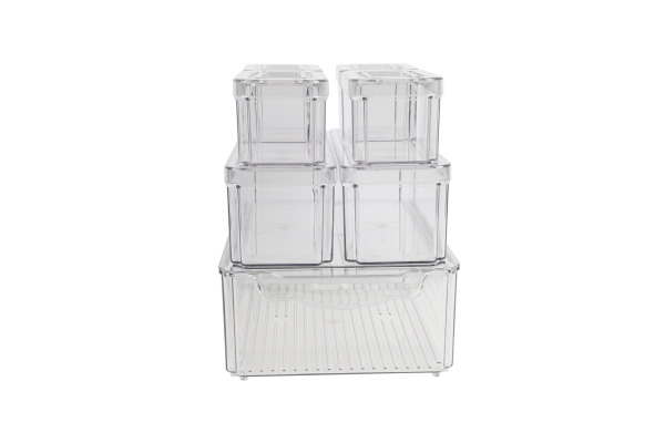 NORDIC Q Fridge/Pantry storage set 2360037 Transparent, 7 pcs.