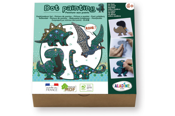 ALADINE Dot Painting Set 85479 Dino 3-teilig