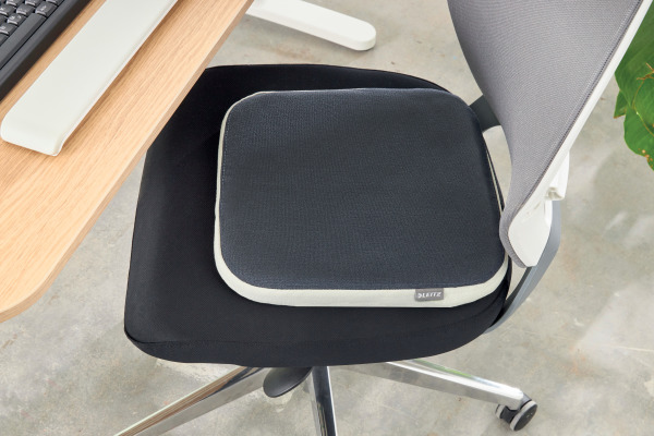 LEITZ Sitzkissen Ergo Active 654000-89 samtgrau mit Stoffbezug