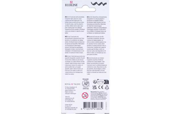TALENS Ecoline Brush Pen Set 11509931 pastel 5 Stück