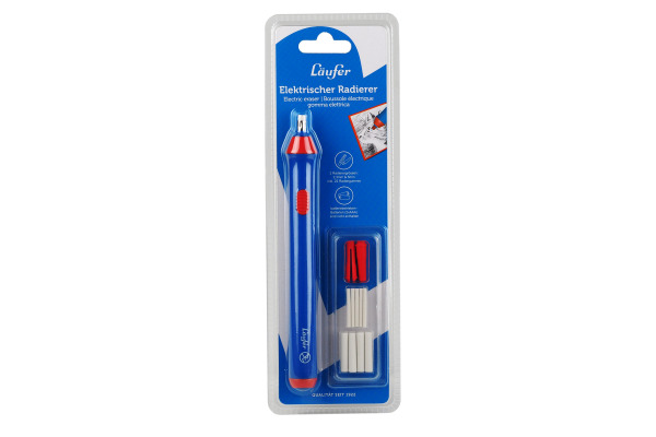 LÄUFER Elektischer Radierer 69607 blau, inkl. Zubehör