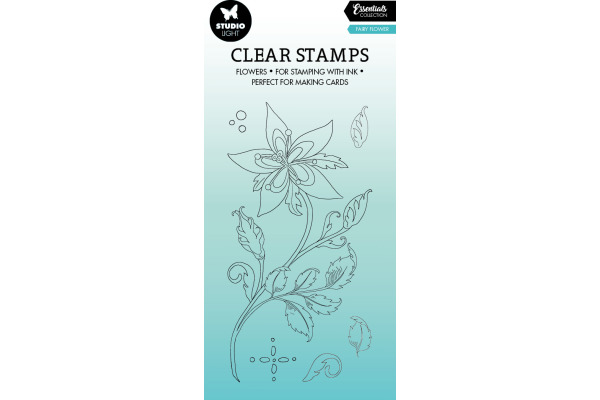 STUDIO LI Klarischtstempel Fairy Flower STAMP325 8x14x0.3cm