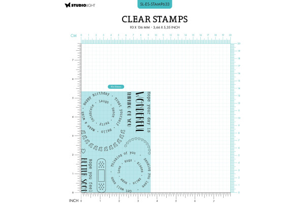 STUDIO LI Klarischtstempel Kreise STAMP633 13.8x13.8x0.3cm