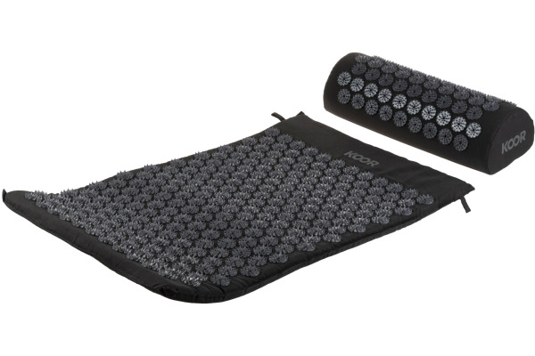 KOOR Akupressurmatte mit Kissen F01574 schwarz