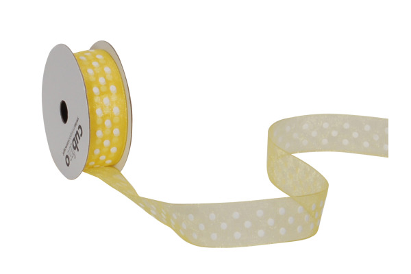 SPYK Band Cubino Dots 1748.912 15mmx4m gelb-weiss