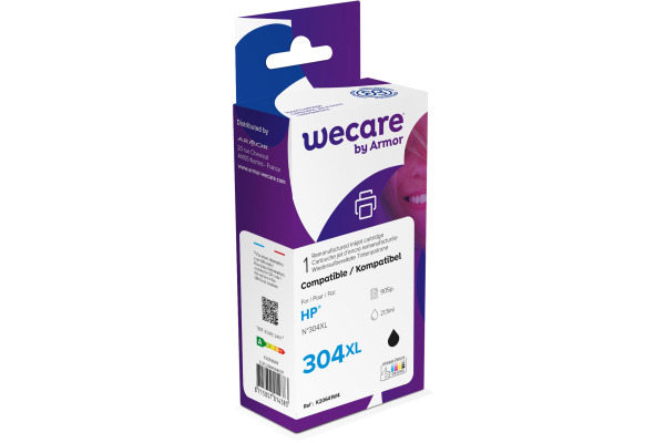 WECARE Tinte 304XL rebuilt schwarz N9K08AE zu HP DeskJet 3720/30 21.5ml