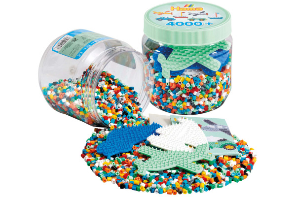 HAMA Bügelperlen Dose Midi G10120530 4000 Perlen und 3 Platten