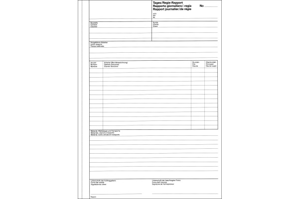 FAVORIT Regierapport D/F/I A4 9171 OK weiss 50x2 Blatt