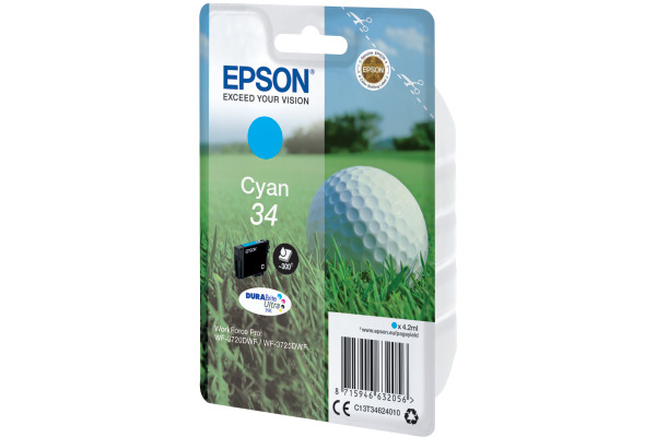 EPSON Tintenpatrone cyan T346240 WF-3720/3725DWF 300 Seiten