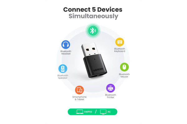 UGREEN Bluetooth 5.0 Adpater USB-A 80889 Black