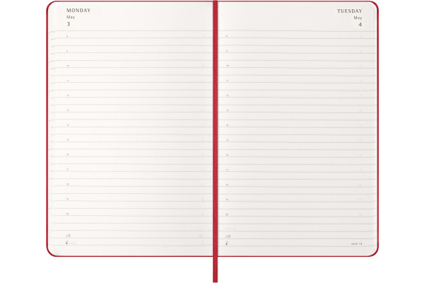 MOLESKINE Agenda Classic Large 2027 DHF212DC3 1T/1S scharlachrot HC 13x21cm
