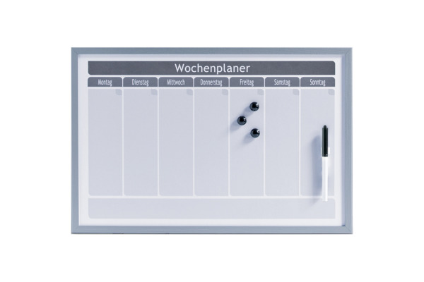 ZELLER Wochenplaner Metall 60x40 cm 11515 weiss