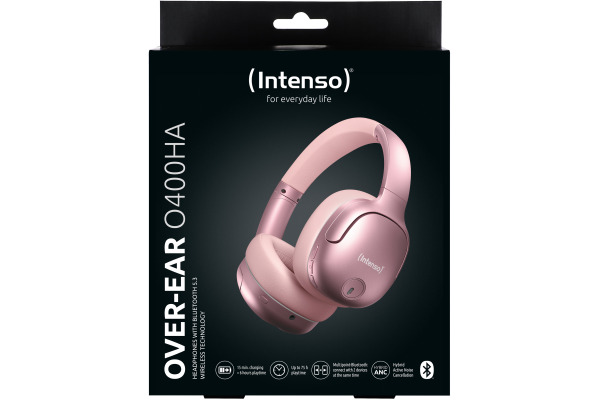 INTENSO Overear Headphones TWS 3740403 Bluetooth, Hybrid ANC Rose
