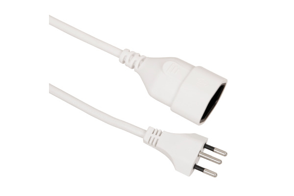 S-ELECTRO Verlängerungskabel 02.900.2W weiss, 2m