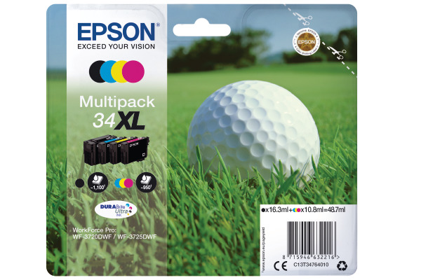 EPSON Multipack Tinte XL CMYBK T347640 WF-3720/3725DWF 4-color