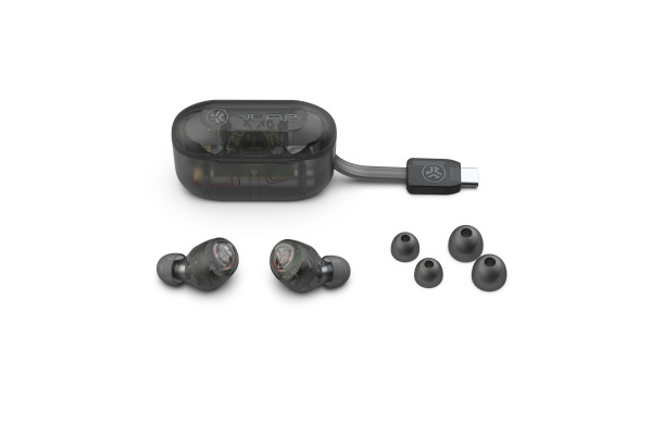 JLAB Go Pop+ Earbuds IEUEBGAIR True Wireless, Clear