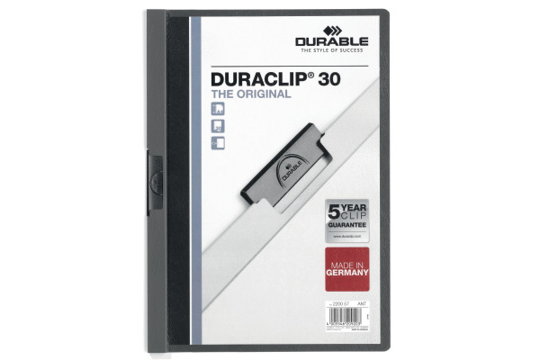 DURABLE Klemmhefter DURACLIP 30 220057 für 30 Blatt A4 anthrazit