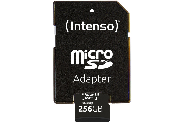 INTENSO Micro SD Secure Digital Cards 3423492 SD Adapter 256GB