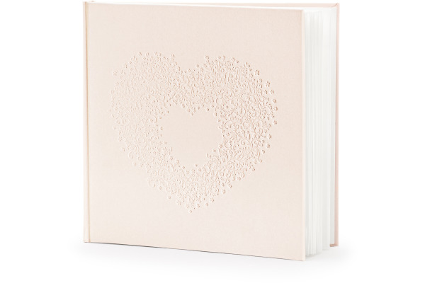 PARTYDECO Gästebuch 20.5x20.5cm KWAP48081 hellrosa 44 Seiten
