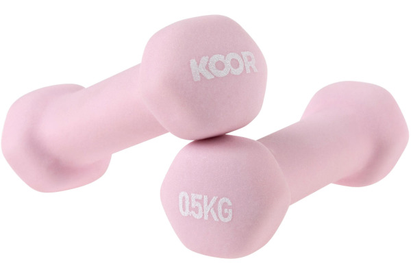 KOOR Kurzhantel Set 0.5kg F00910 rosa 2 Stück