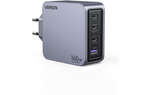 UGREEN USB Wallcharger Nexode Pro 25877 160W, 4-Port,PD,GaN w.Cable