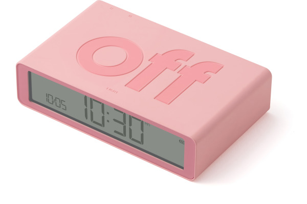 LEXON Wecker Flip Classic LR157P4 pink, USB-C