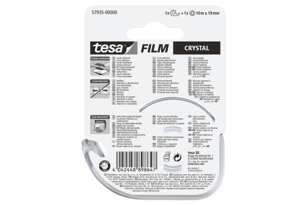 TESA Tape Crystal/Abroller 19mmx10m 579350000 transparent