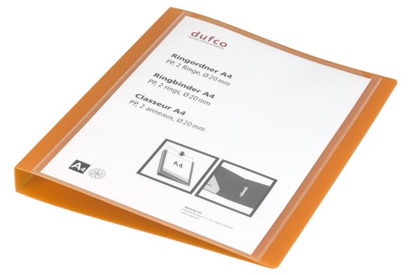 DUFCO Präsentations-Ringbuch 2.8cm 51500.036 2 Ringe orange A4