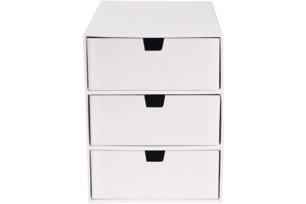 BIGSO BOX Schubladenbox Ingrid 973145533 weiss 3 Schubl.