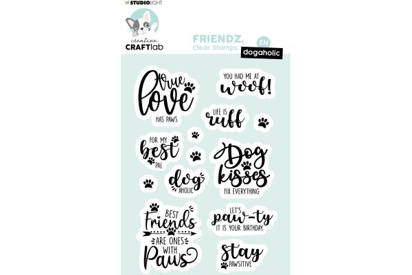 STUDIO LI Klarischtstempel Friendz STAMP166 10.5x14.8x0.4cm