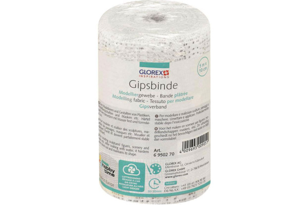 GLOREX Gipsbinde 10cmx5m 6950270 Modelliergewebe