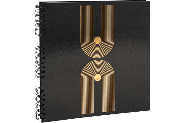 EXACOMPTA Spiralalbum Graphik 32x32cm 16848E Schwarz 60 Seiten