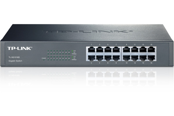 TP-LINK 16-Port-Gigabit-Switch TLSG1016D 10/100/1000 Mbit/s