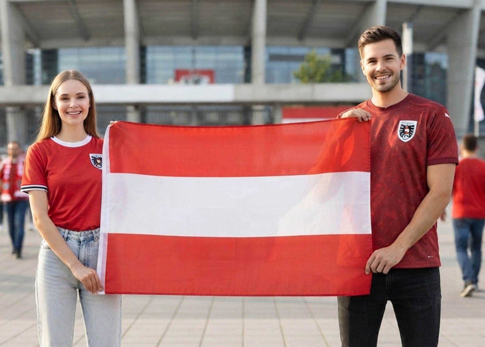 Österreich Flagge 150x90cm Fahne aus Polyester 