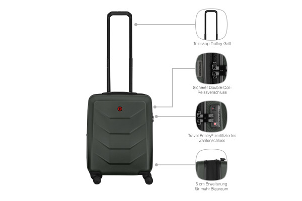WENGER Prymo Carry-on 36l 653635 Hardside Case anthracite
