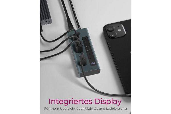 ICY BOX USB-C - 7-Port Hub IBHUB1457 6x 3.2 Gen2, 1x PD 20W