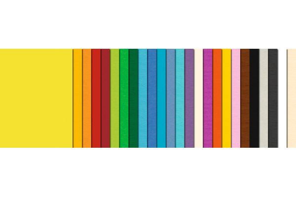 URSUS Bastel-Zeichenpapier 24×34cm 2200000 130g, farbig ass. 50 Blatt