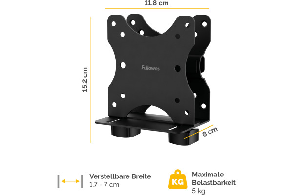 FELLOWES Vesa Thin Client Halterung 100136873 Schwarz