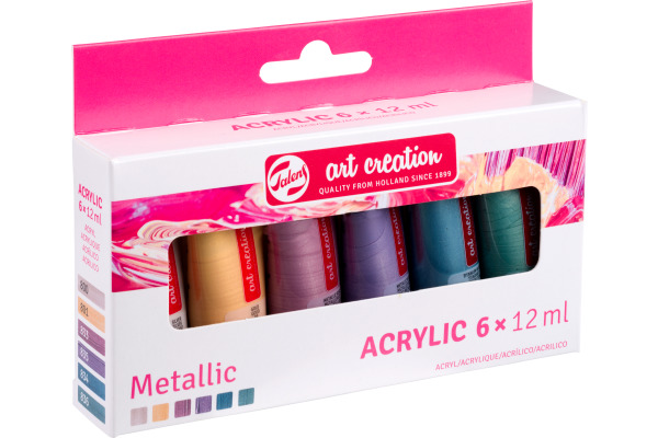 TALENS Acrylfarbe 6x12ml 9021861M Metallic