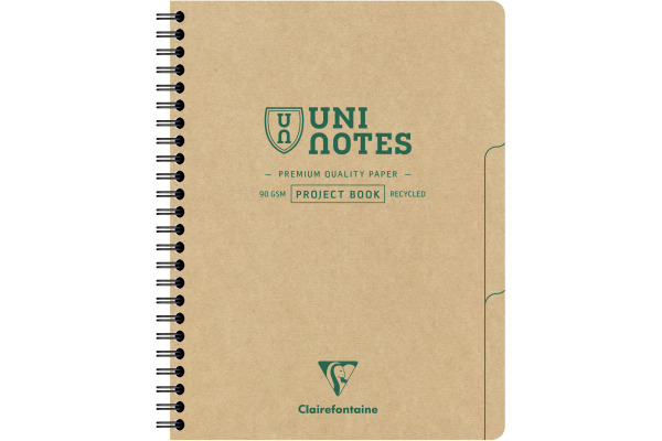 CLAIREFON Collegeblock Uni Notes A5+ 9860C braun, kariert 5mm 80 Blatt