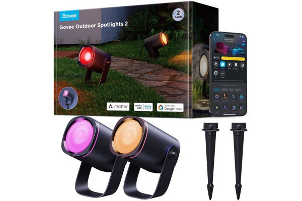 GOVEE Outdoor Spotlights 2 2 Stück H7093311 schwarz, Matter